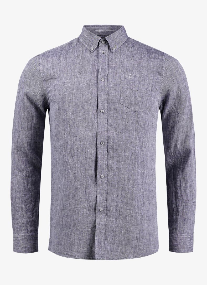 Linen Shirt Dk Navy Melange