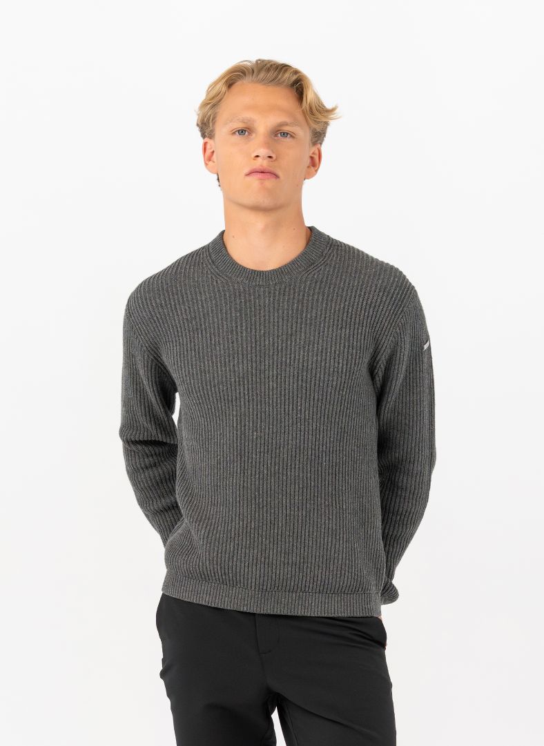 Mons Roundneck LS Mons Roundneck LS Dk Grey Melange