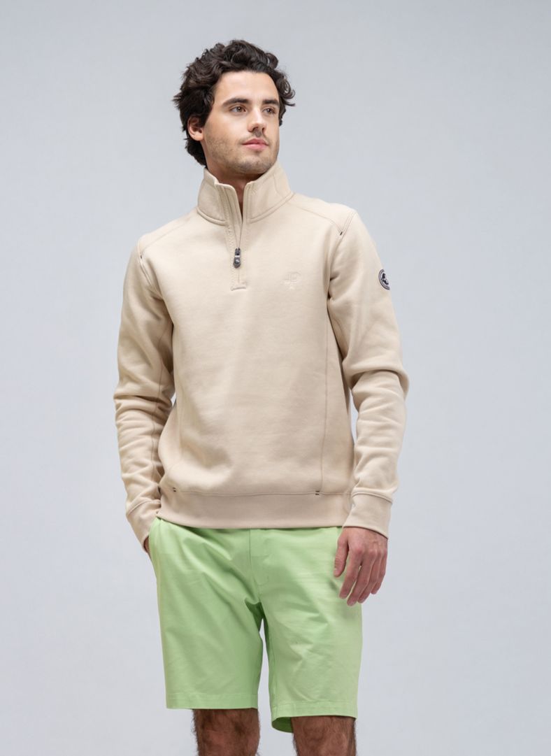P-Half Zip Lt. Beige Oak