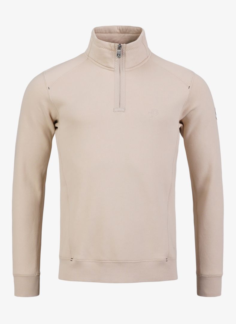 P-Half Zip Lt. Beige Oak