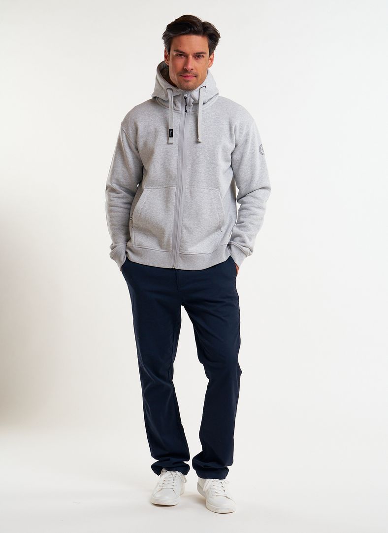 Team Unisex Zip Hoodie Light Grey melange