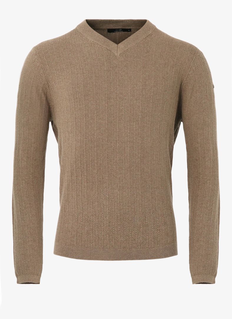 Tiller Herringbone V-neck Tiller Herringbone V-neck Cobblestone Mélange