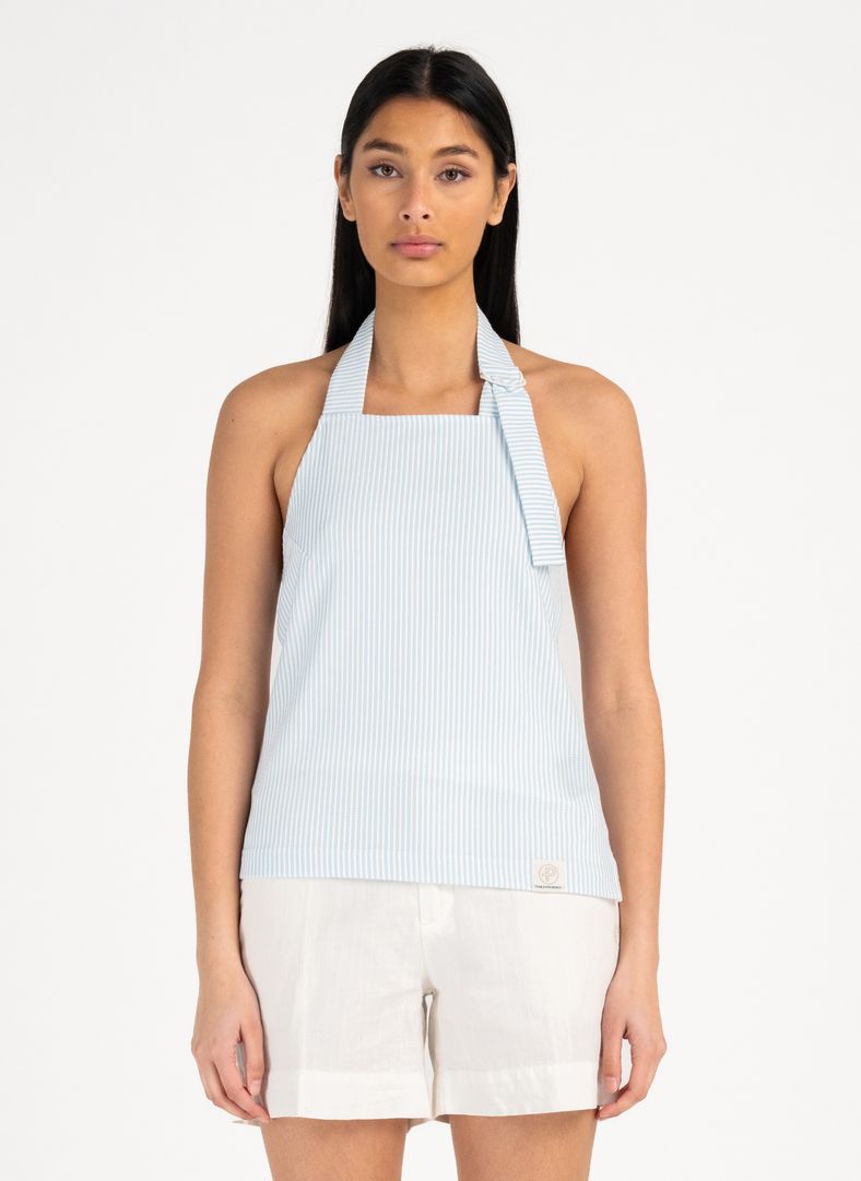 W Brassie Top Atlas Blue stripe