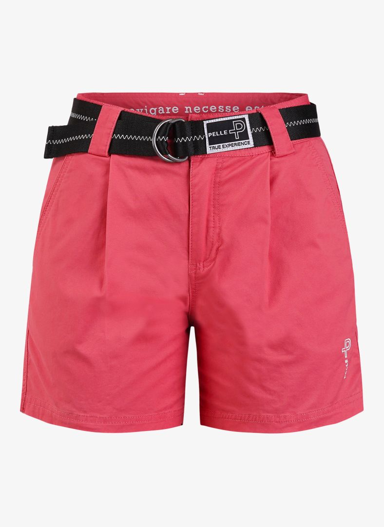 W Crew Pleat Shorts Rasberry lemon