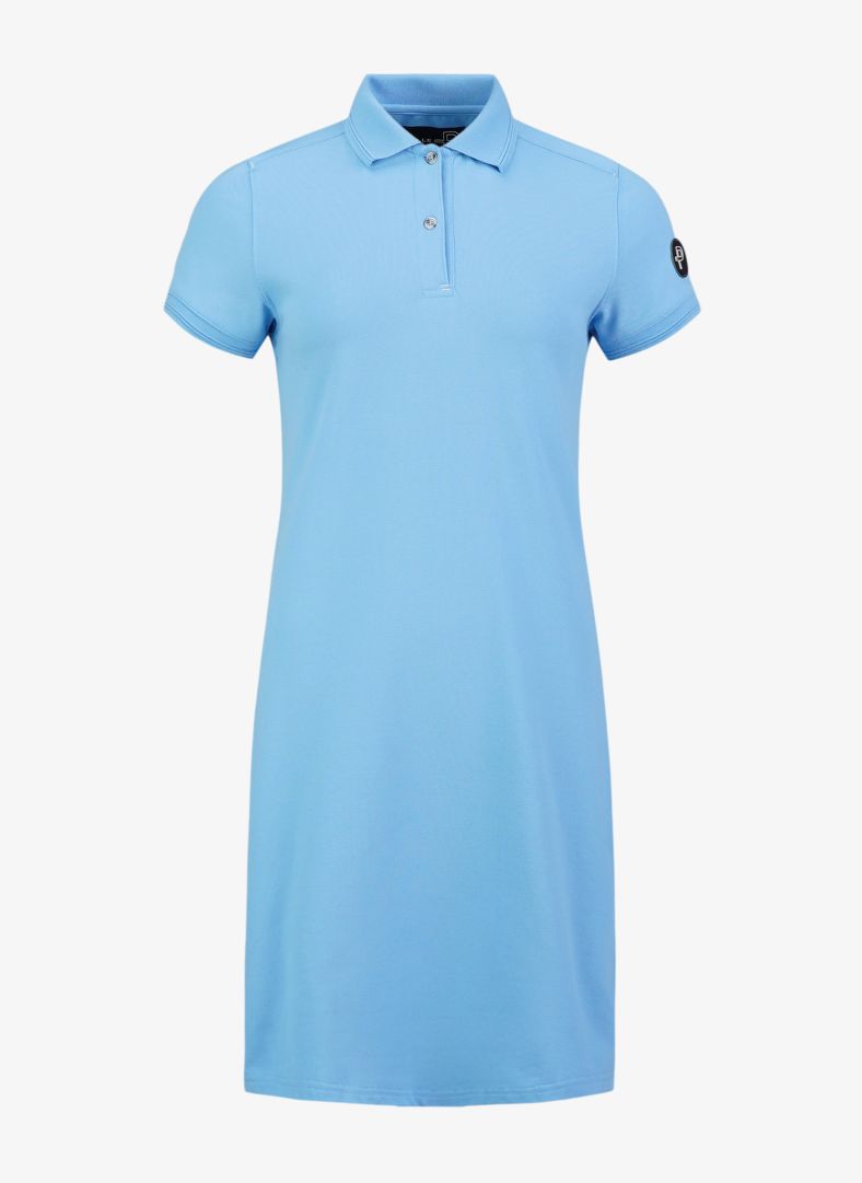 W Crew Polo Dress Blue Akoya