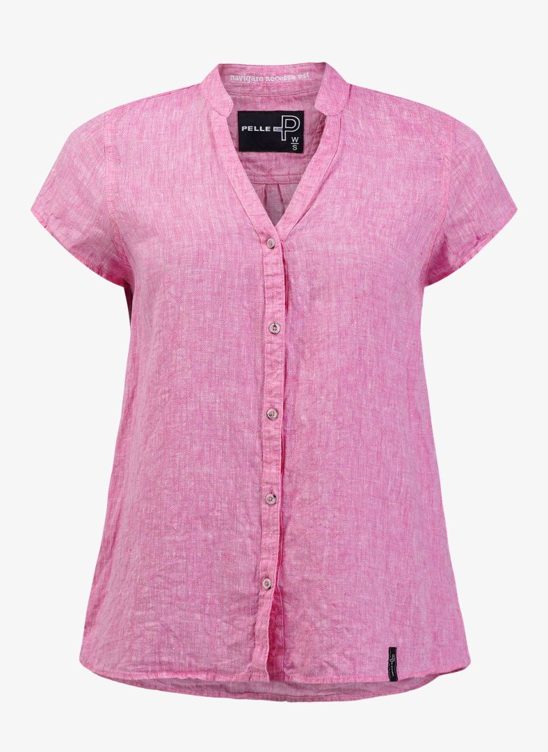 W Linen Blouse W Linen Blouse Cyclamen Mélange
