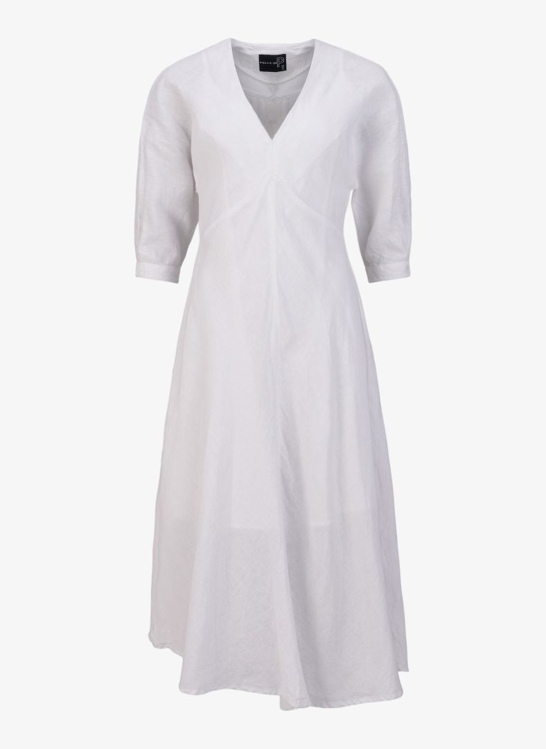W Linen Breeze Dress W Linen Breeze Dress White