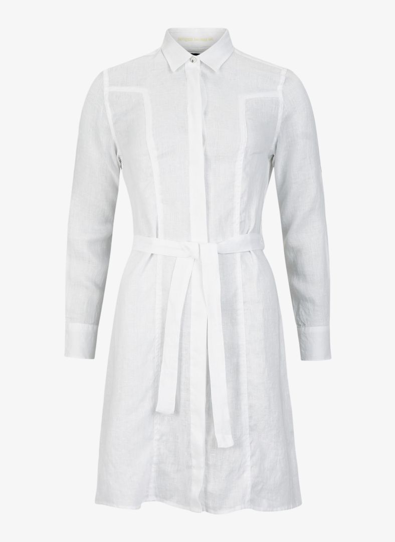 W Linen Flare Long Shirt W Linen Flare Long Shirt White