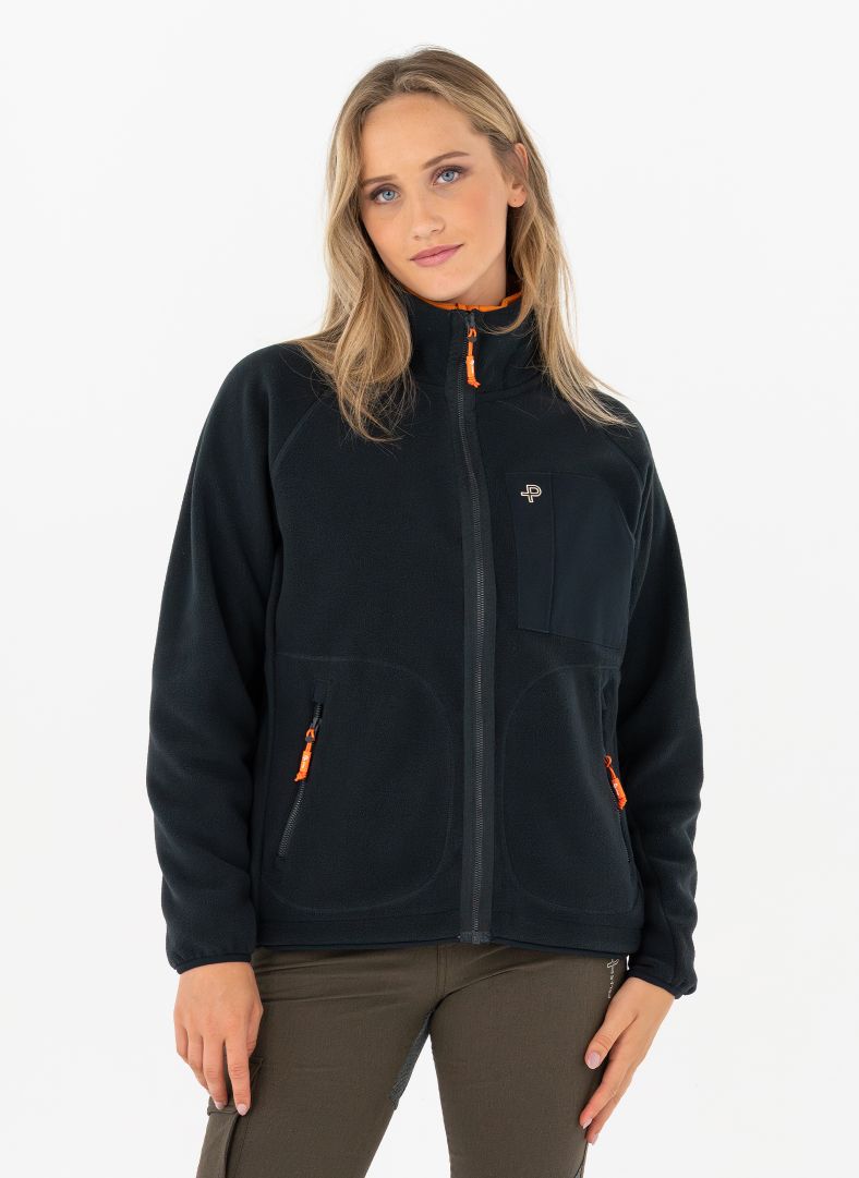 W Loft zip Dk Navy Solid