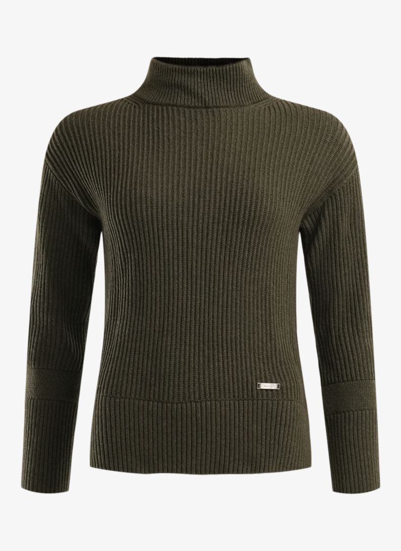 W Mons Funnel Neck W Mons Funnel Neck Earthbound Green