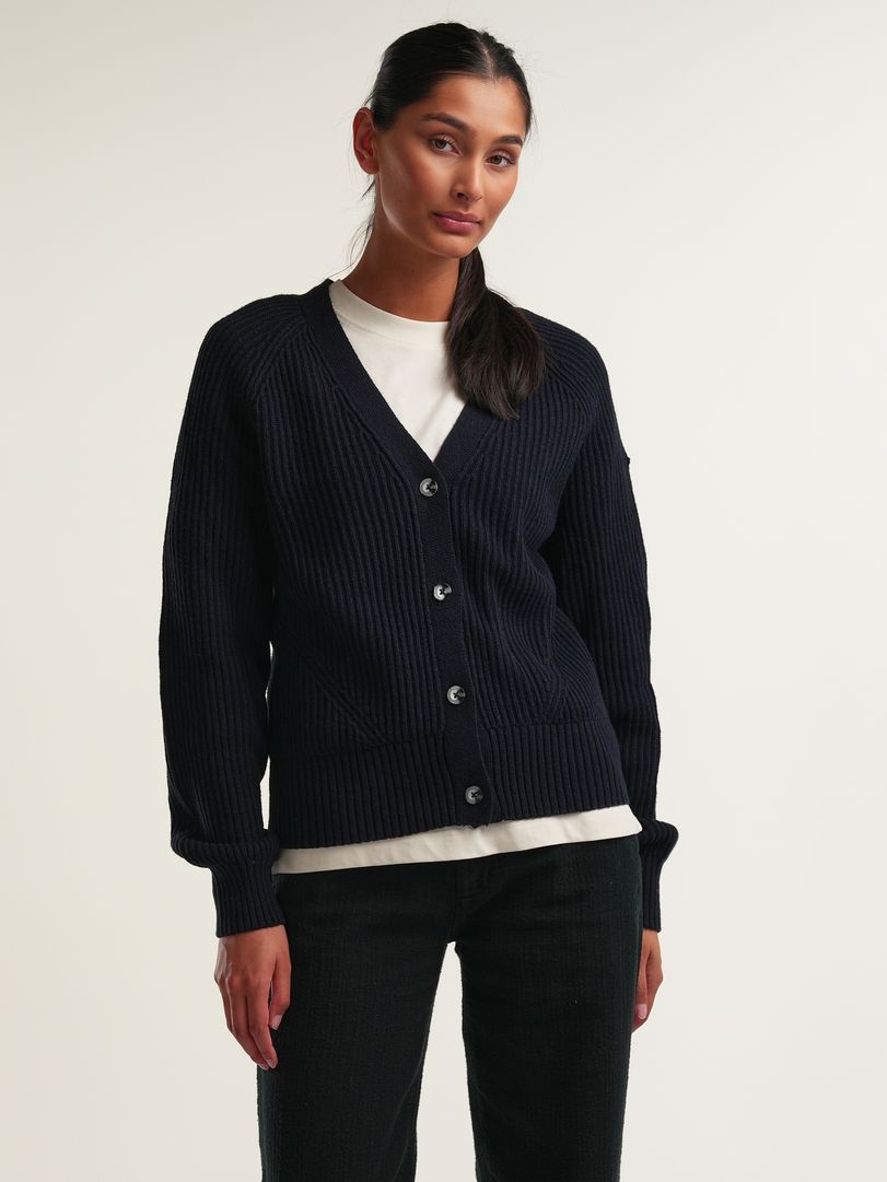 W Mons Knitted Cardigan W Mons Knitted Cardigan Dk Navy Blue