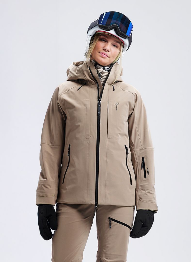W Notch ski jacket Toffee