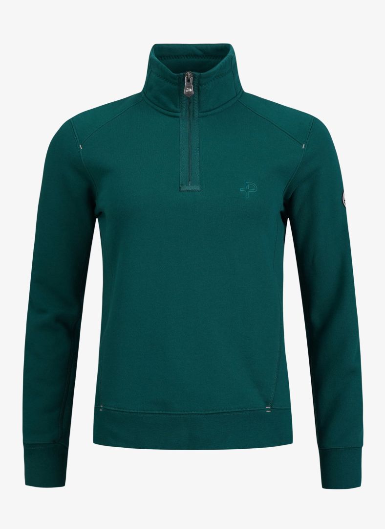 W P-Half Zip Holly Green