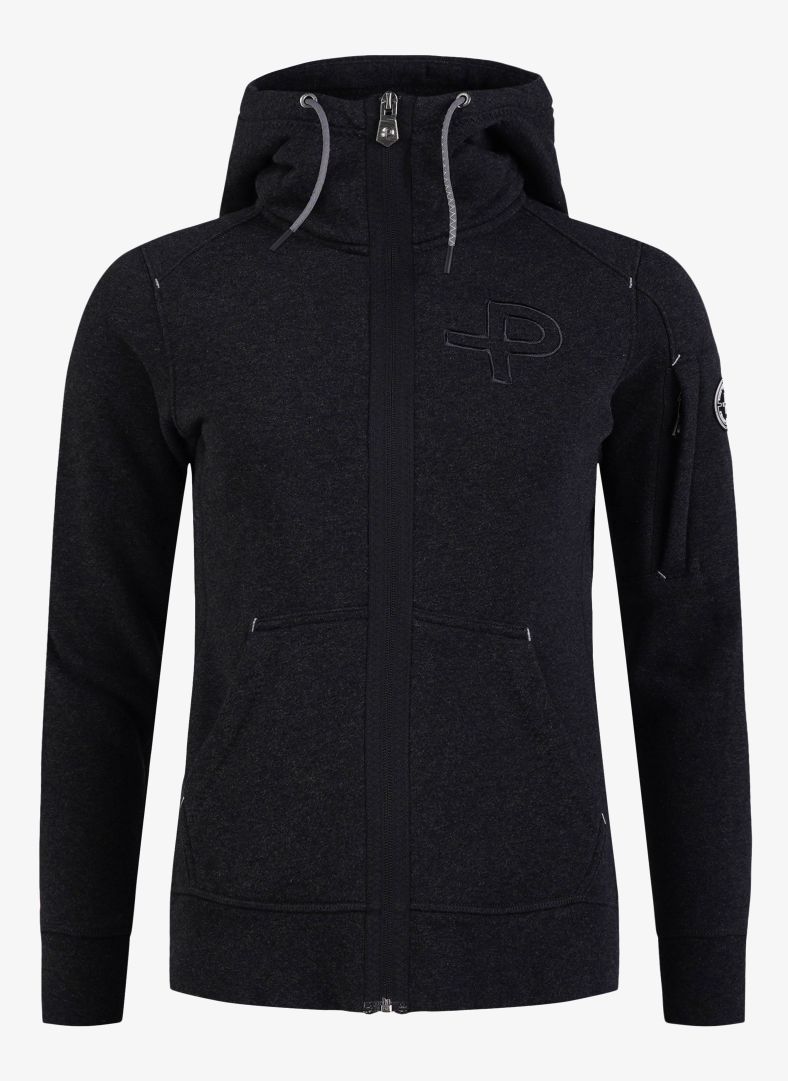 W P-hoodie Charcoal Melange