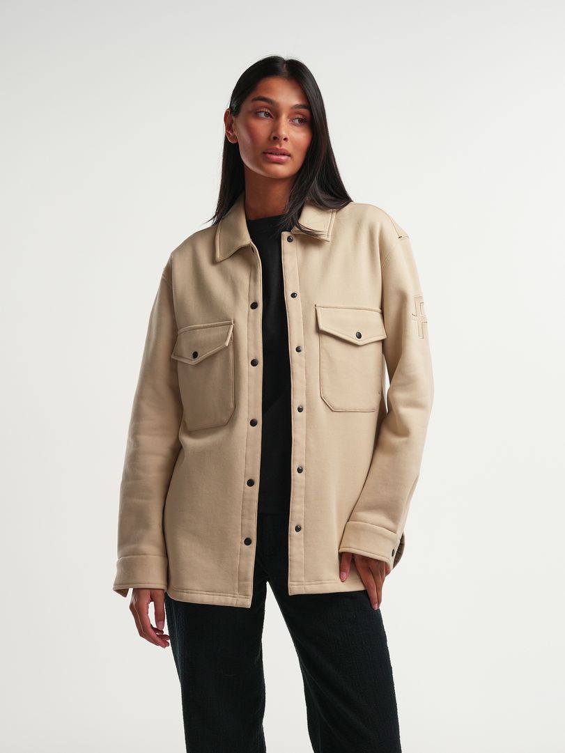 W P-Overshirt Lt. Beige Oak