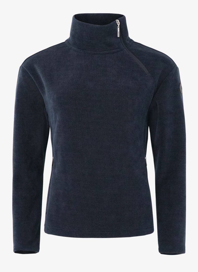 W Siviez Zip Sweater Navy Blue
