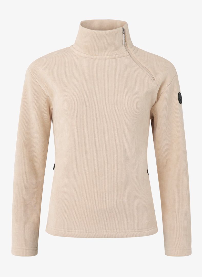 W Siviez Zip Sweater Champagne