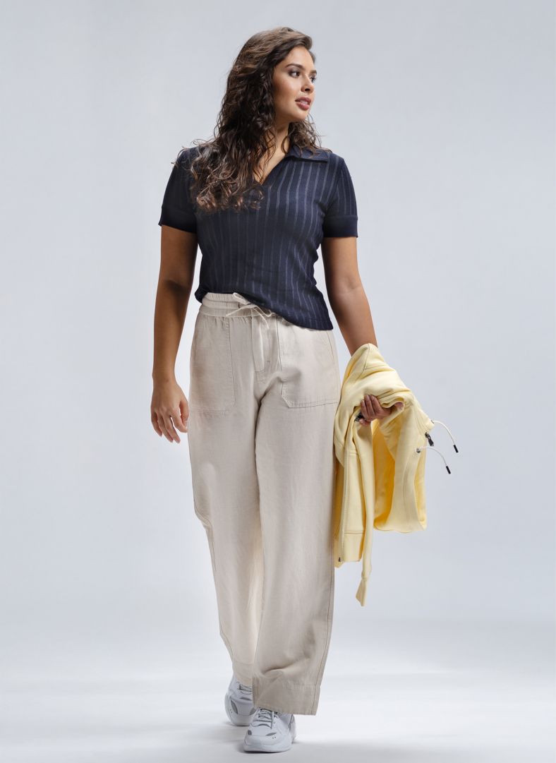 W Staple pants Macadamia milk