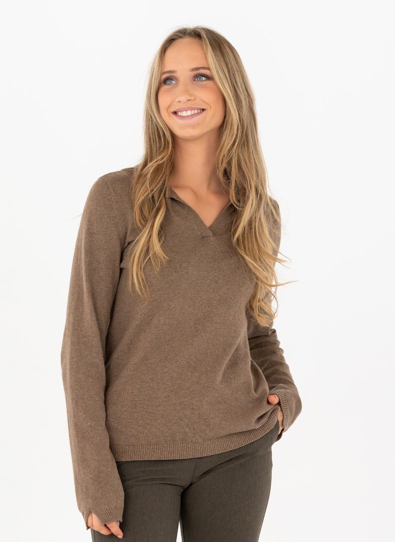 W Tiller Polo Cobblestone Mélange
