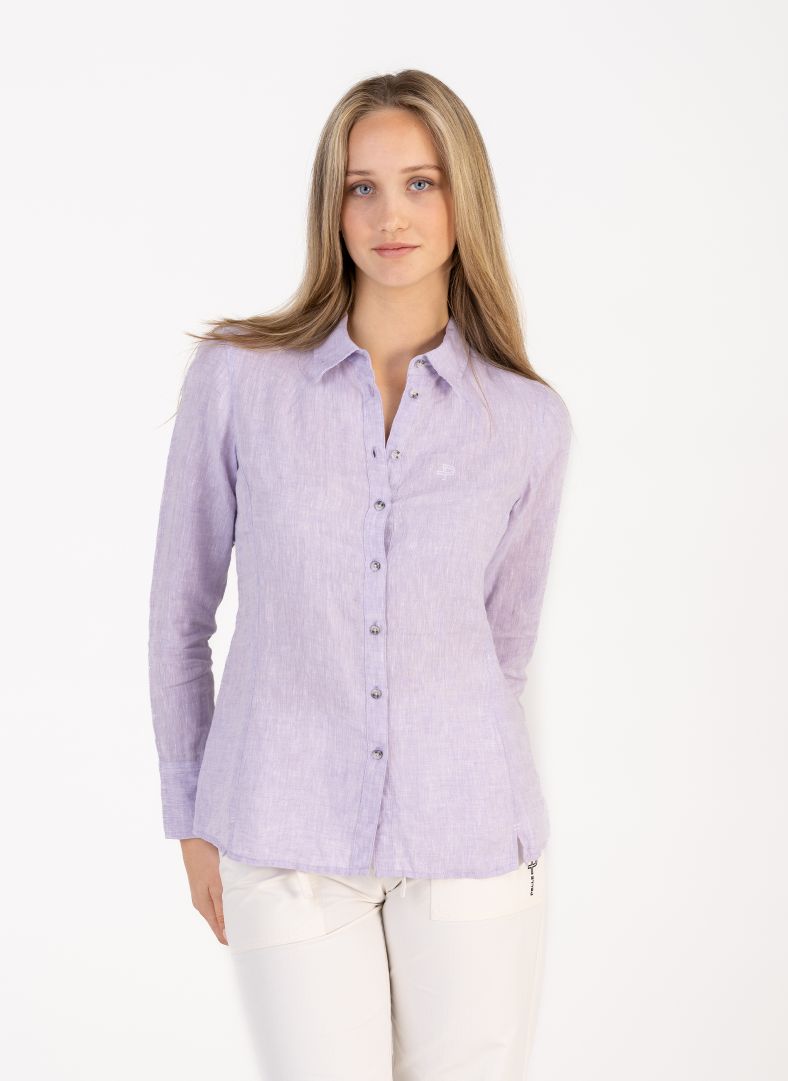 W Linen Tailored Shirt Catleya Mélange