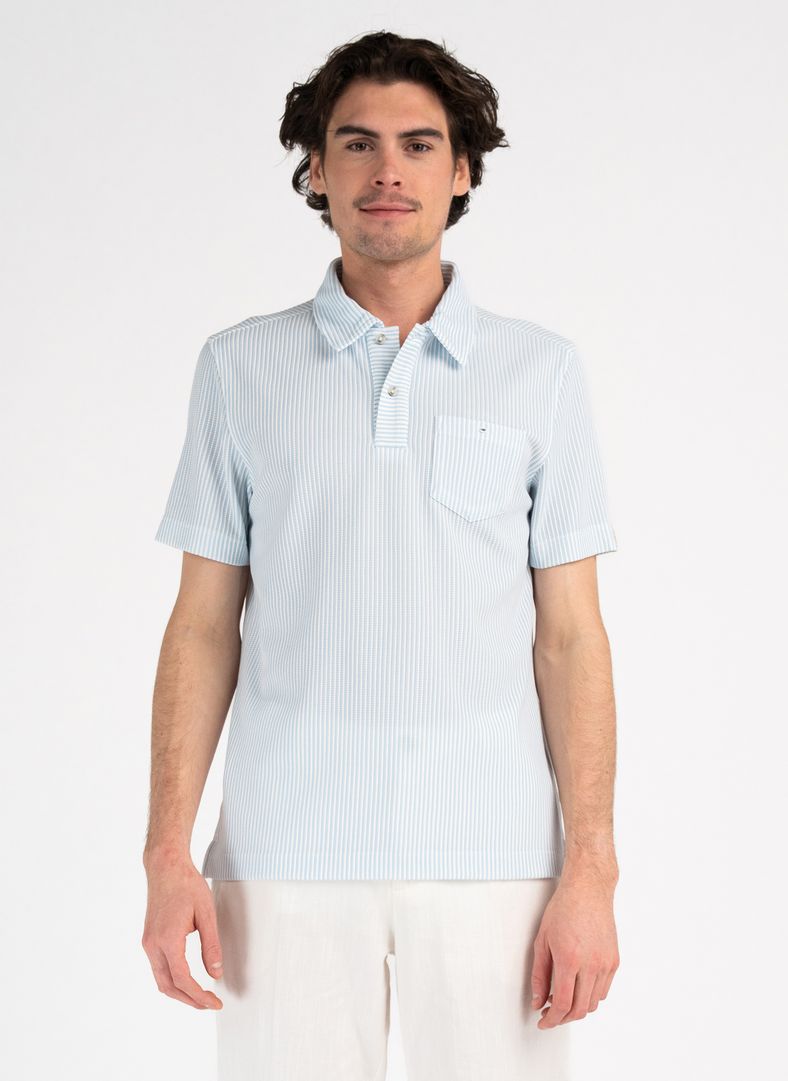 Brassie Polo Brassie Polo Atlas Blue stripe