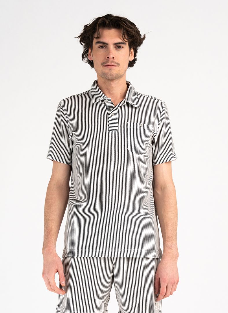 Brassie Polo Brassie Polo Dk Navy Stripe