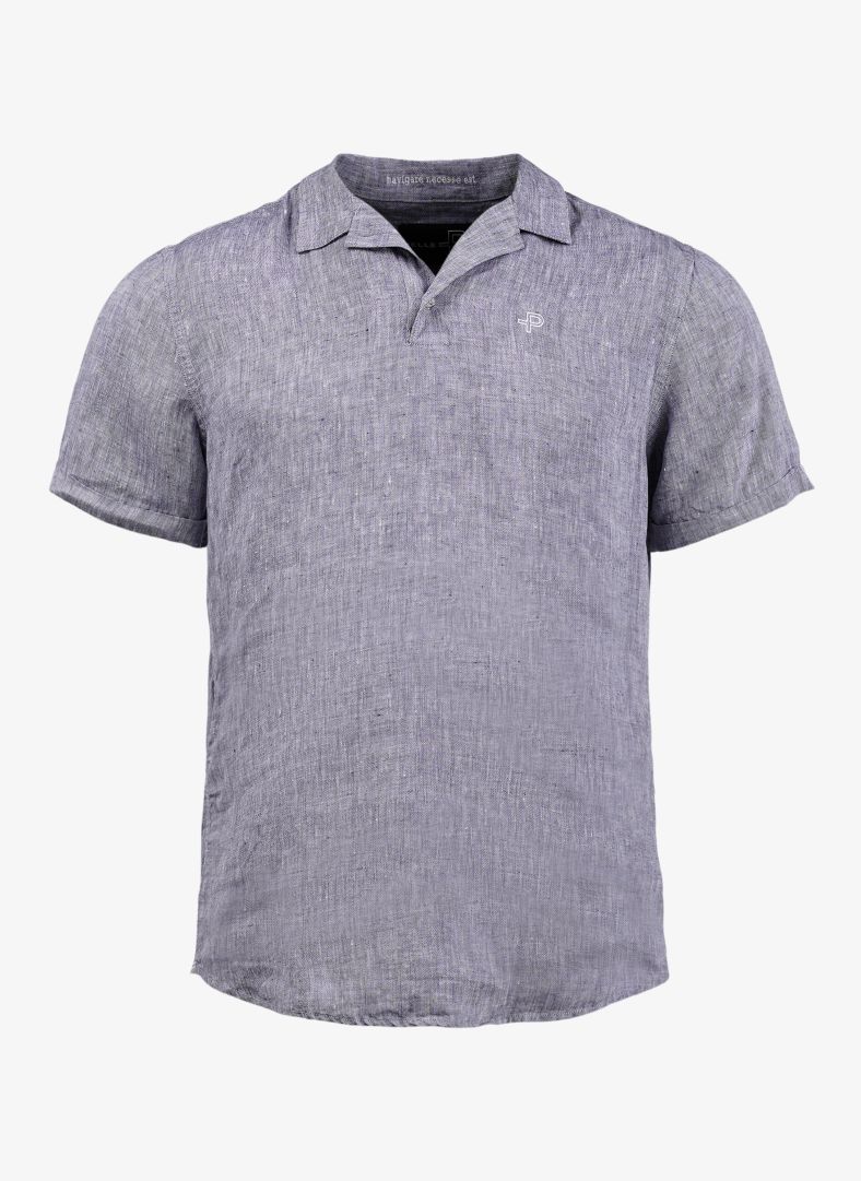 Linen Polo Linen Polo Dk Navy Melange