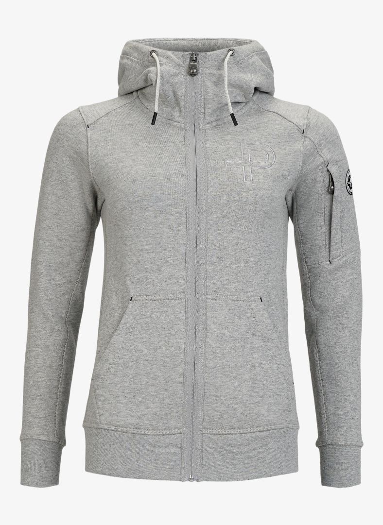 W P-hoodie Light Grey melange