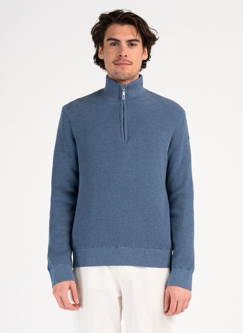 Tiller Half Zip WB Tiller Half Zip WB Denim Melange