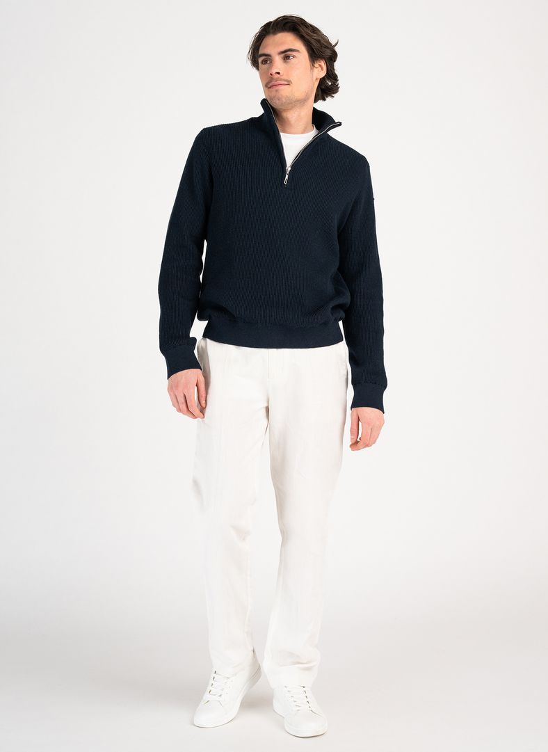 Tiller Half Zip WB Dk Navy Blue