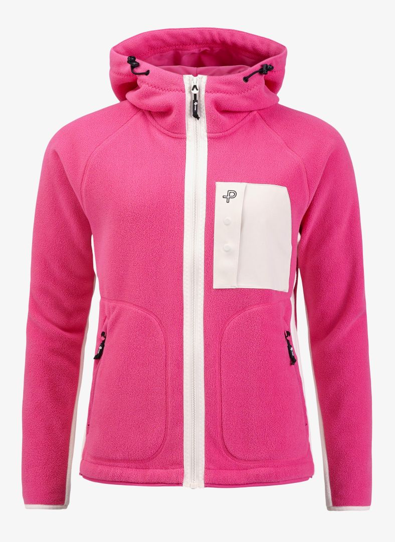 Pink Berber Fleece Jacke Kids Winter Fleece Jacket: Warm Hooded