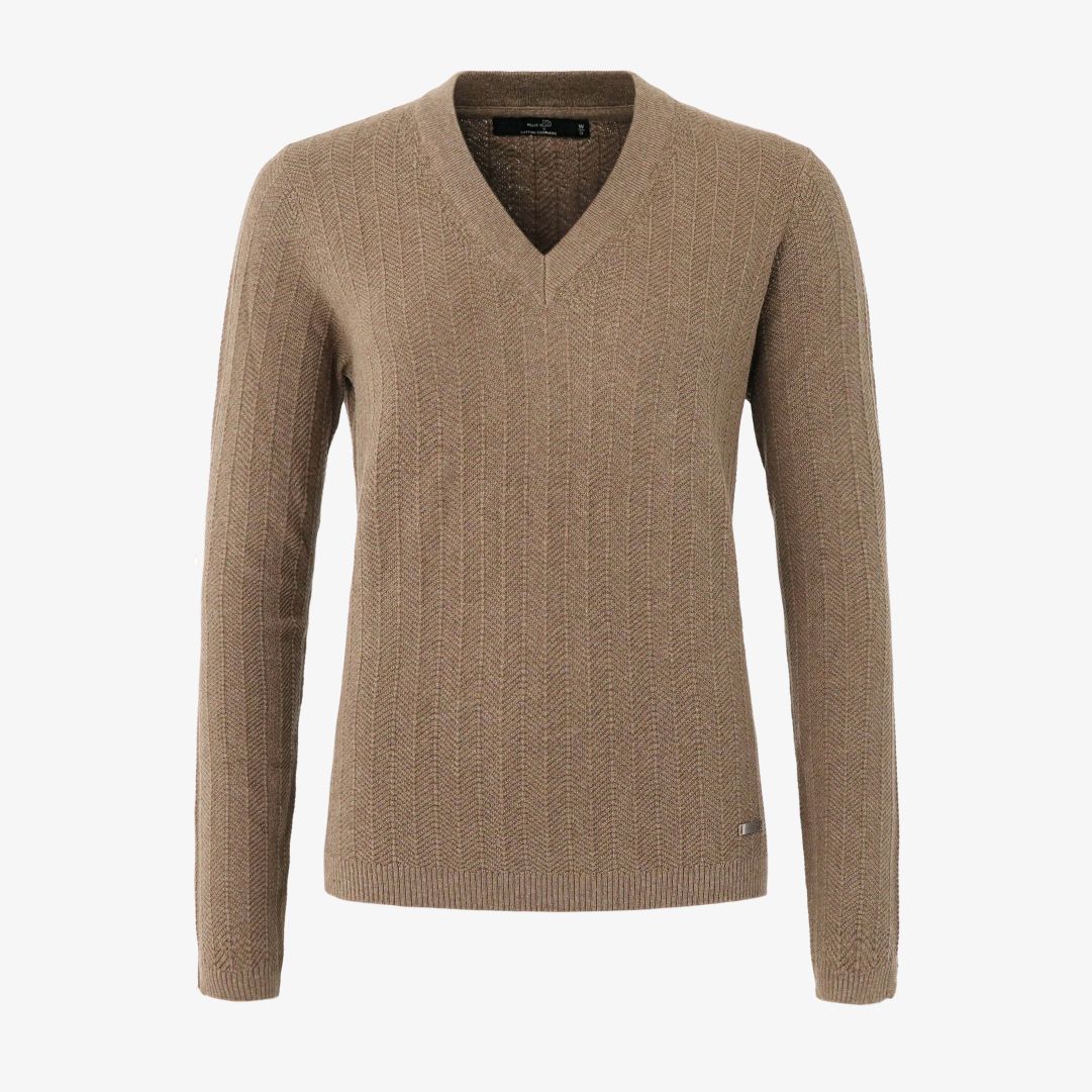 W Tiller Herringbone V-neck W Tiller Herringbone V-neck