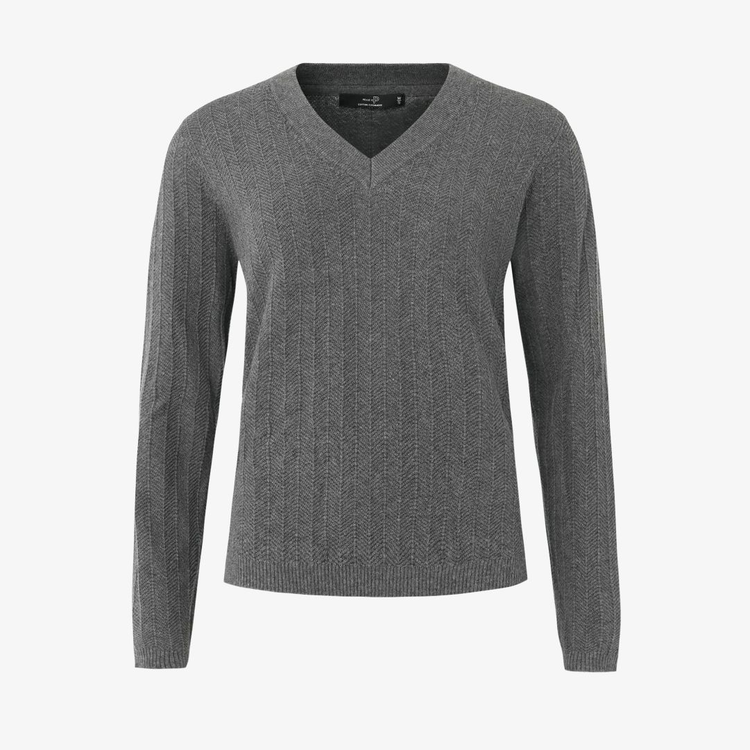 W Tiller Herringbone V-neck W Tiller Herringbone V-neck