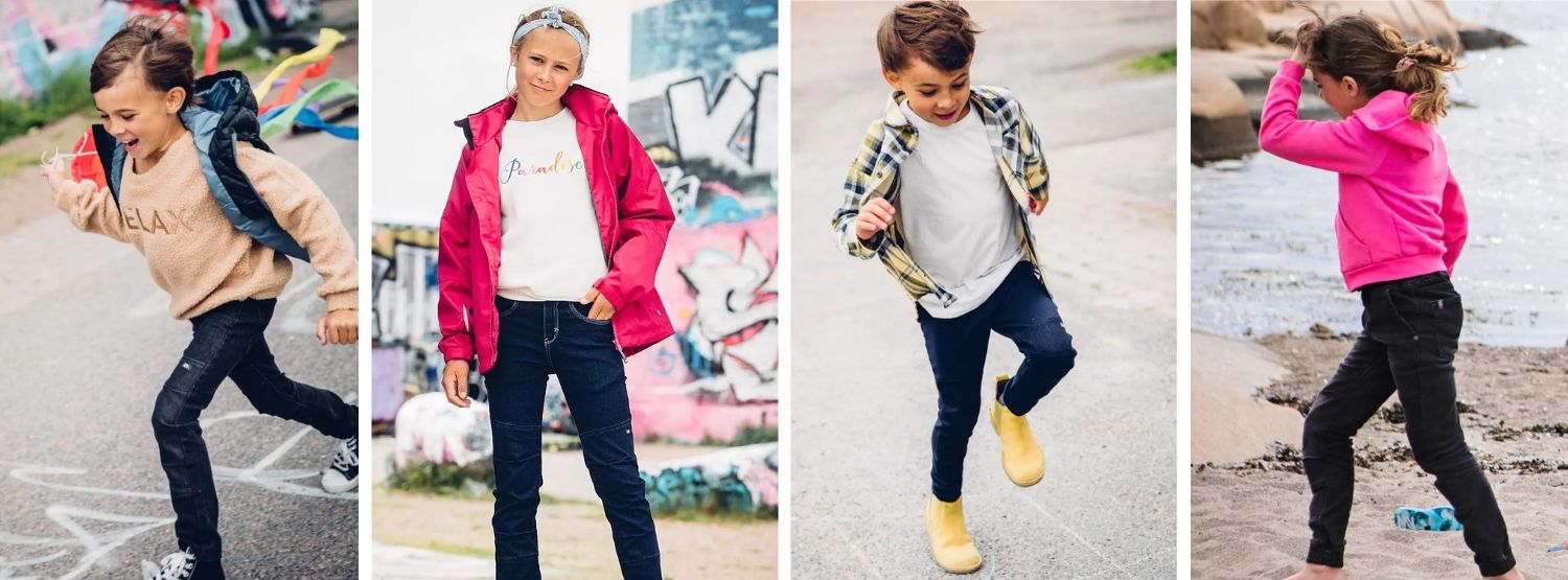 Gneis Ossoami SLIM jeansbyxor gjorda för smala barn