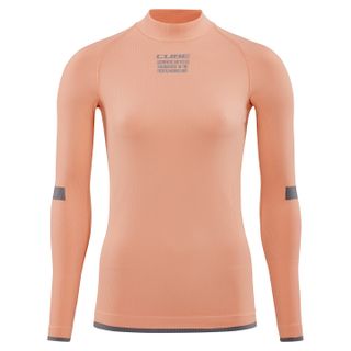 CUBE WS Baselayer Race Be Warm LS naisten aluspaita coral´n´grey