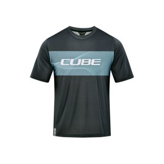 CUBE VERTEX lyhythihainen pyöräilypaita grey´n´mint