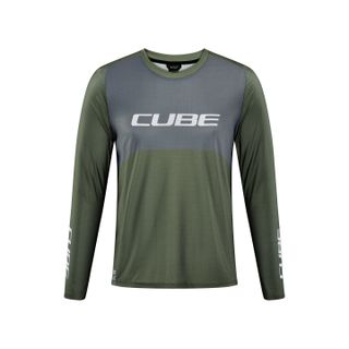 CUBE VERTEX TM pitkähihainen pyöräilypaita olive´n´grey
