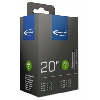 Schwalbe Sisärengas AV7  20" 40-62x406 Schrader 40 mm musta
