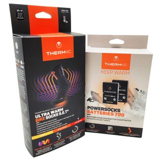 Therm-Ic S.E.T Akkukäyttöiset Pyöräilysukat + S-Pack 700 Akut musta