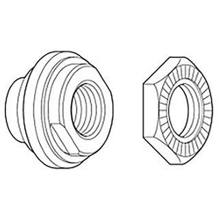 Shimano WH-T565 Lukkomutteri Oikea Taka musta