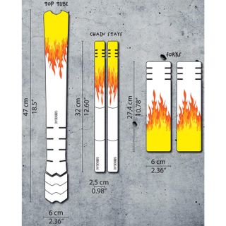 Dyedbro Rungon suojateippi lastenpyörään Flames