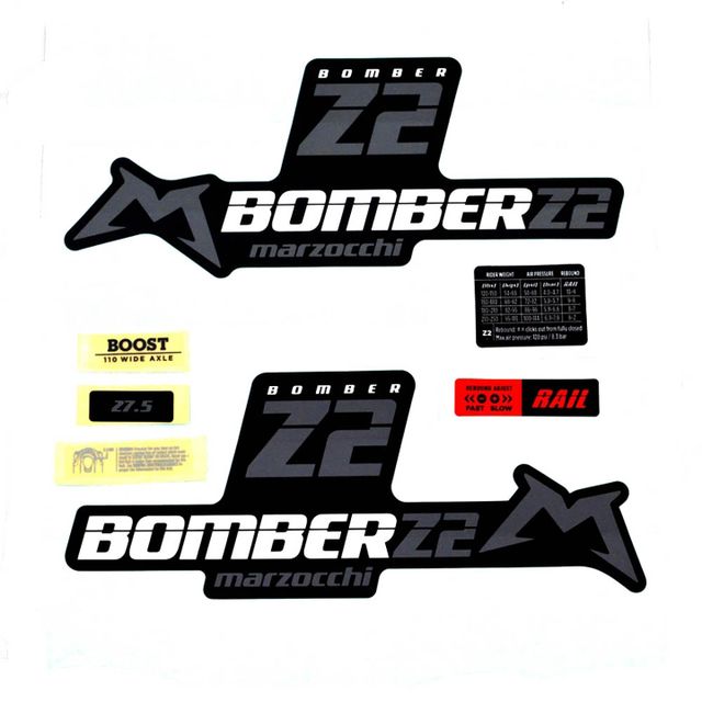 FOX 803-01-392 Decal Kit Marzocchi Z2 Std/Matte Black