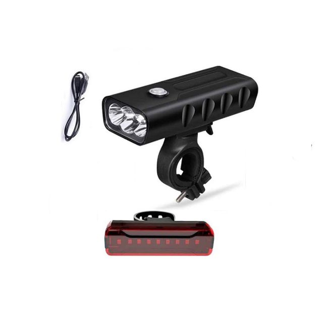 Viking polkupyörän valosetti USB-ladattava 2400Lm Viking polkupyörän valosetti USB-ladattava 2400Lm