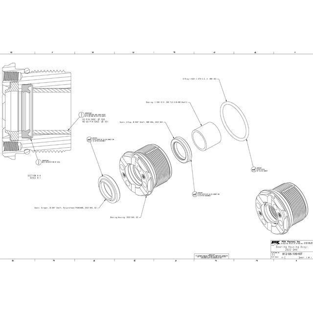 FOX 812-06-109-KIT SS Bearing Housing As. 2022 DHX