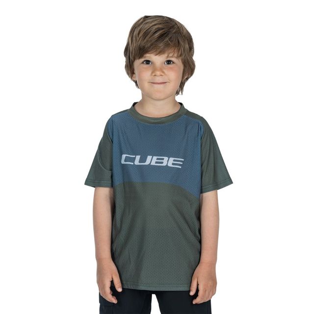 CUBE VERTEX ROOKIE S/S TM nuorten pyöräilypaita