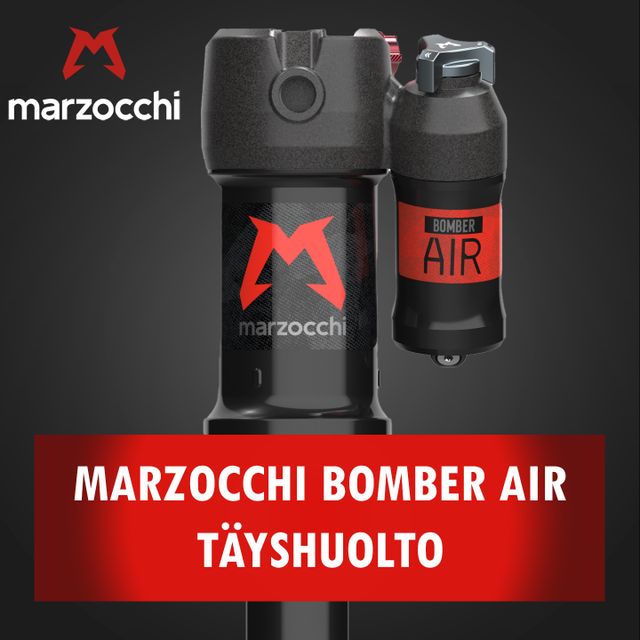 Marzocchi Bomber Air takaiskunvaimentimen täyshuolto Marzocchi Bomber Air takaiskunvaimentimen täyshuolto