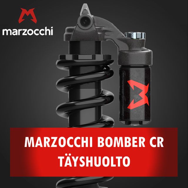 Marzocchi Bomber CR takaiskunvaimentimen täyshuolto Marzocchi Bomber CR takaiskunvaimentimen täyshuolto
