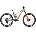 CUBE Stereo 240 Pro 2021 lasten täysjoustopyörä olive´n´orange