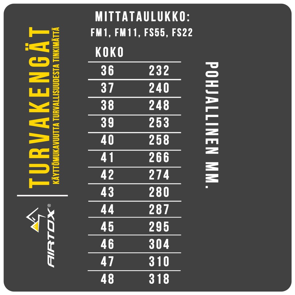 AIRTOX FM1 turvakenkä AIRTOX FM1 turvakenkä