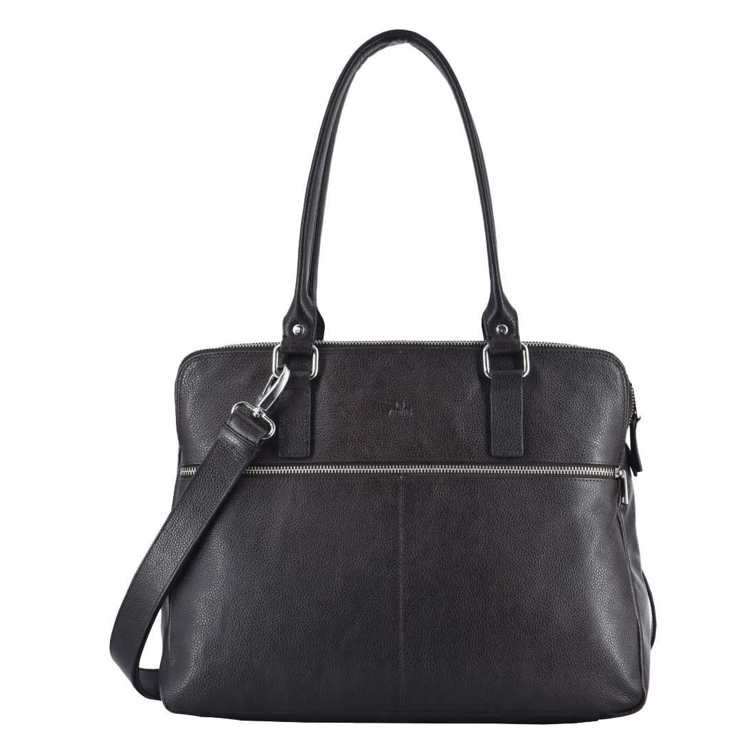 Napoli handbag Gerda 14¨, jobbveske - Mørk brun
